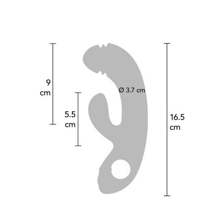 Vibratore rabbit in silicone Xocoon Harmony Dual Touch