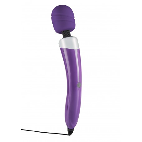 Vibratore Wand Wonder — Massaggiatore Ricaricabile in Silicone Nero o Viola