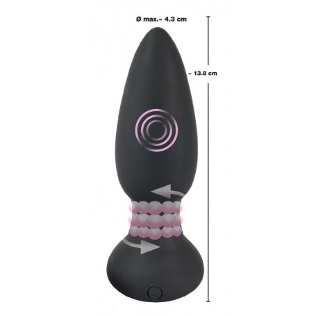Rotating Plug Black Velvets – Plug Anale Rotante con Telecomando Wireless