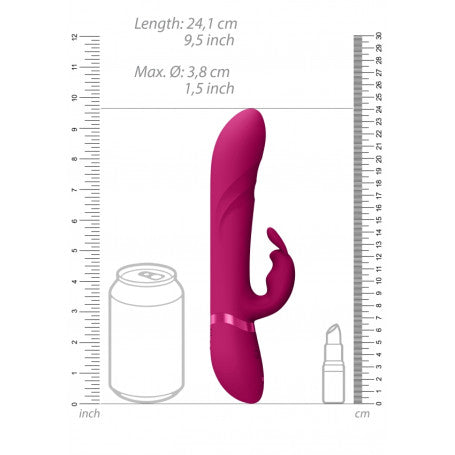 Vibratore vaginale rabbit Vibrating and Rotating Beads, G-Spot Rabbit Pink