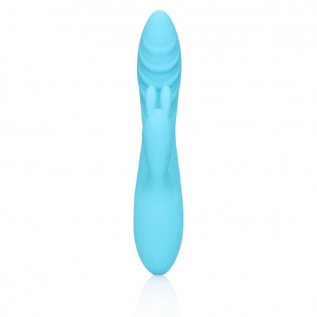 Vibratore vaginale Ribbed Ultra Soft Silicone Rabbit Vibrator Glacial Blue