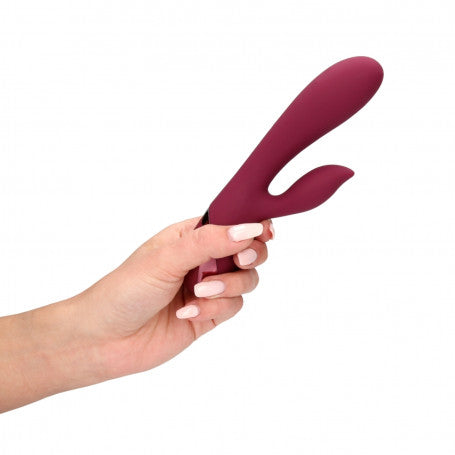 Vibratore vaginale Smooth Silicone Rabbit Vibrator Dark Cherry