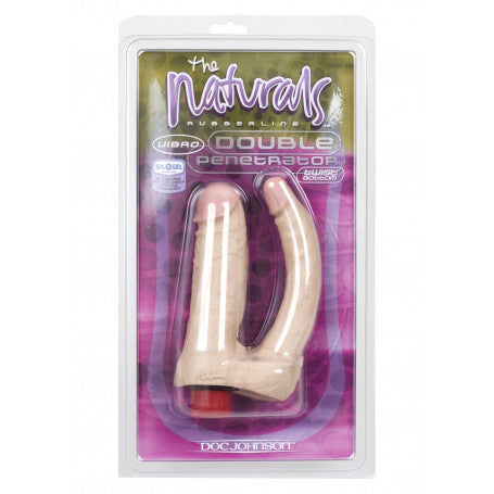 Vibratore Doppia Penetrazione Realistico – Vibrazione Multivelocità in Firmskyn