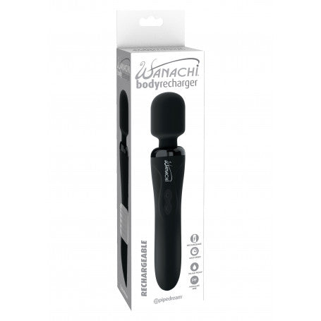 Wand Wanachi Body Recharger — Massaggiatore Ricaricabile in Silicone Nero